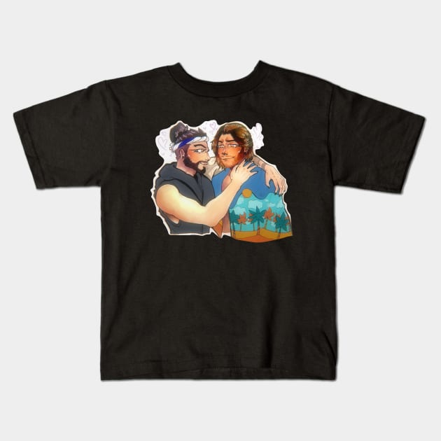 McHanzo Beach Kids T-Shirt by fungicorgis